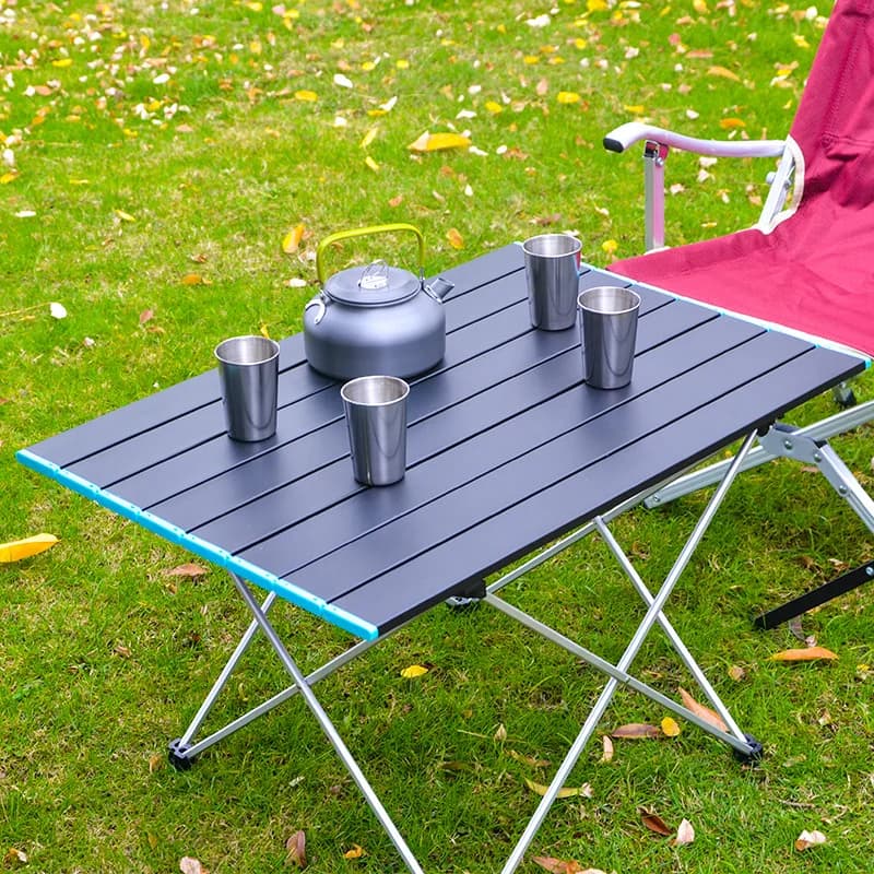 Table de Camping pliante Portable ultralégère, bureau de dîner en plein air, alliage d'aluminium hau