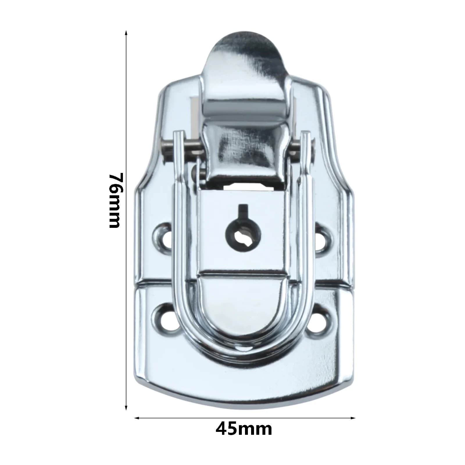 Loquet à bascule pour boîte à air, 76x45mm, loquet à bascule avec clé, boucle en métal pour boîte à 