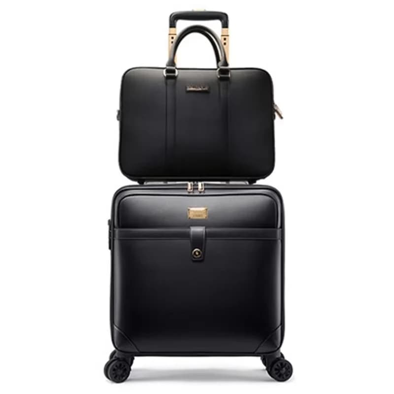 Nouvelle valise à roulettes en cuir de vache véritable de haute qualité pour hommes et femmes, grand