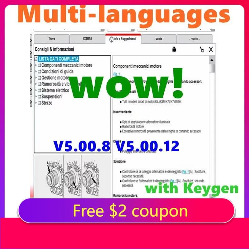 Nouvelle Offre 2025 : Logiciel W-ur-th WOW 5.00.8 V5.00.12 R2 multilingue avec Keygen pour outil de 