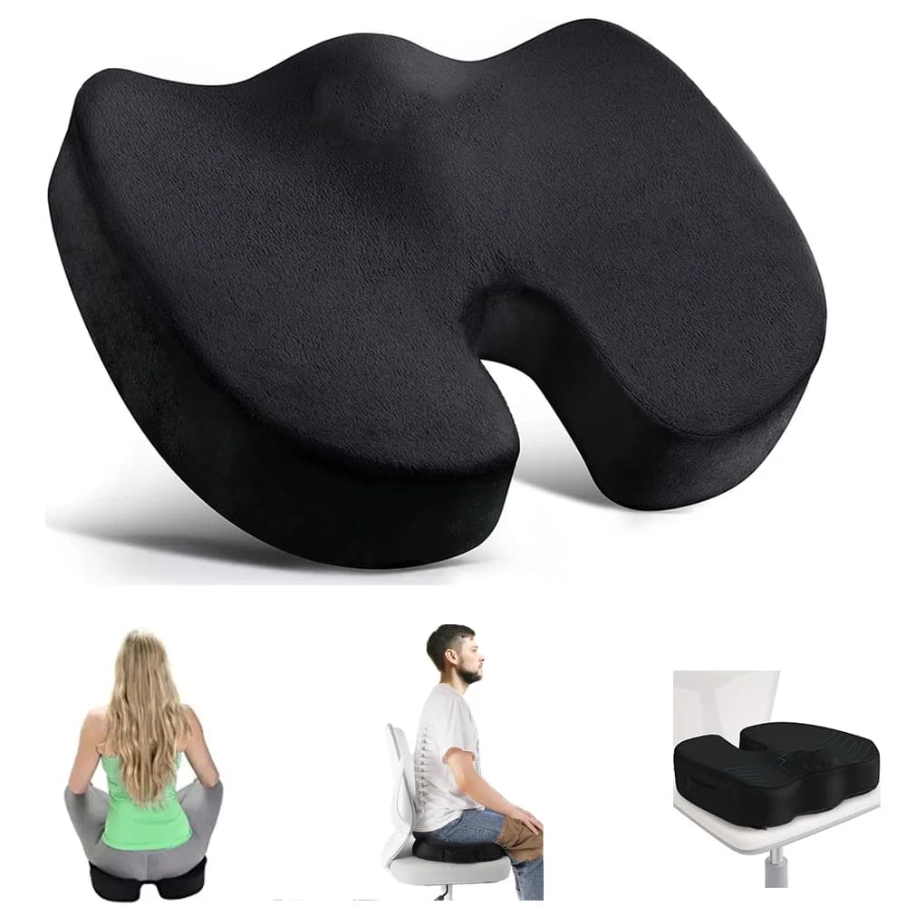Coussin de siège de voyage en mousse à mémoire de forme, oreiller en forme de U pour chaise, voiture