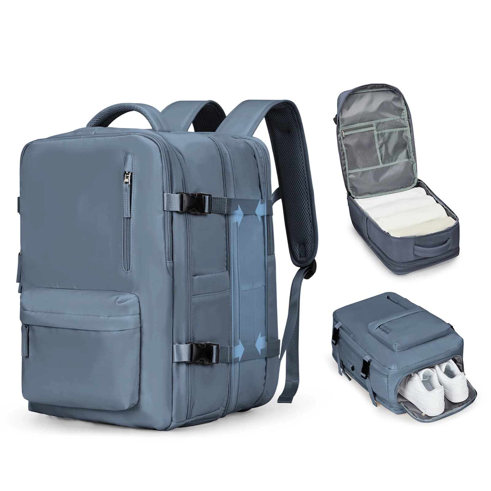 Sac à dos de voyage Extra Large pour hommes et femmes, sac à dos de transport évolutif approuvé par