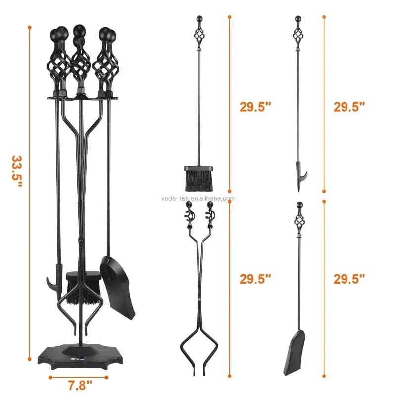 Kit d'accessoires de cheminée domestique Kit de cheminée en bois