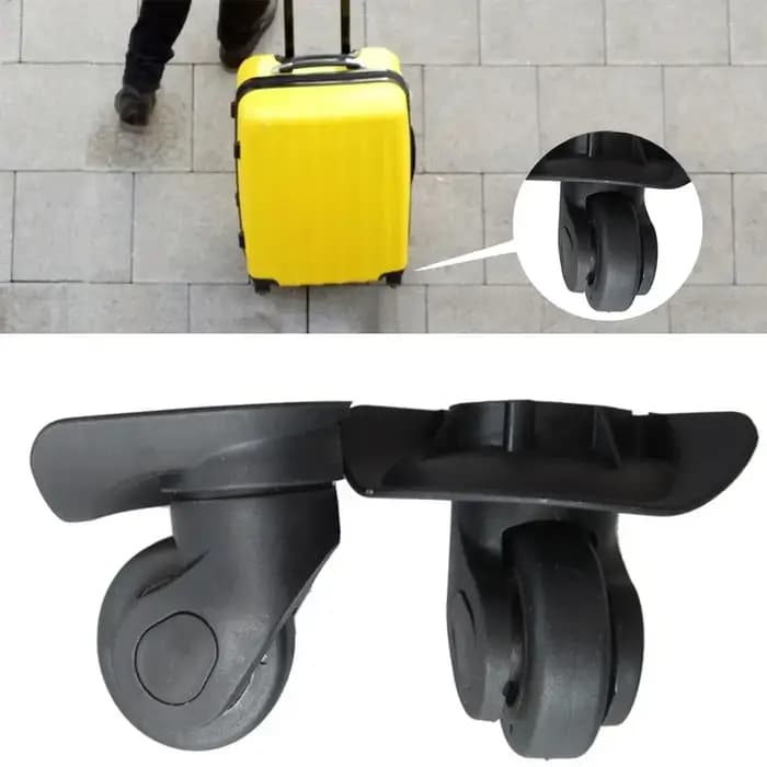 1 paire de roues de remplacement de bagages de valise pivotante pour étui de voyage A19