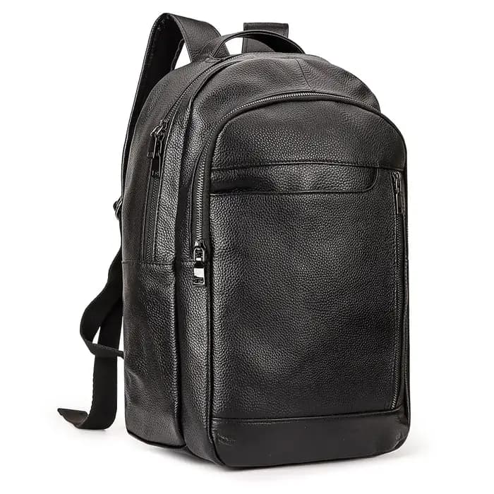 Sac à dos en cuir véritable pour homme