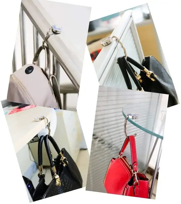 1 pièces Portable pliant sac crochet cintre sac à main supports pliable Table bureau