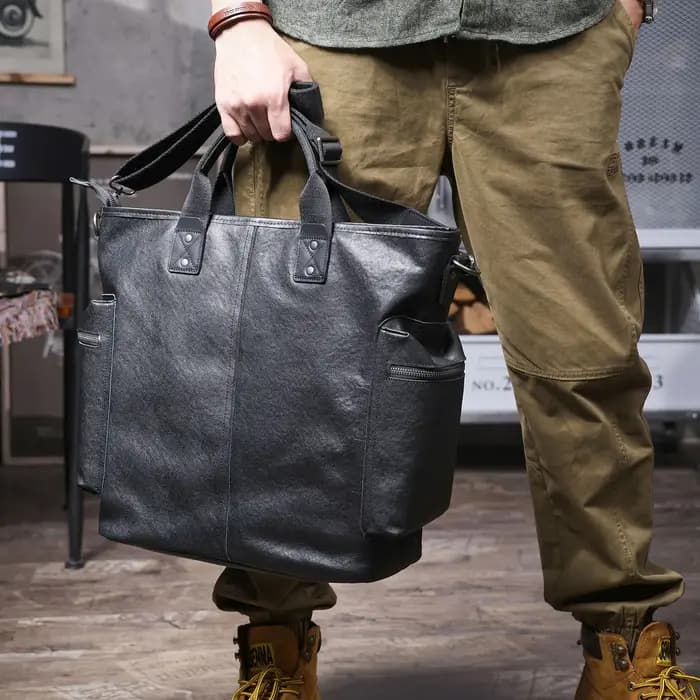 Brifecase – sacs pour ordinateur portable en cuir véritable pour hommes