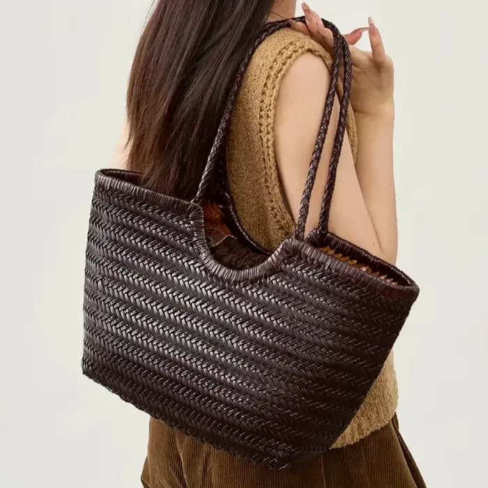 Sac fourre-tout tissé à la main de marque