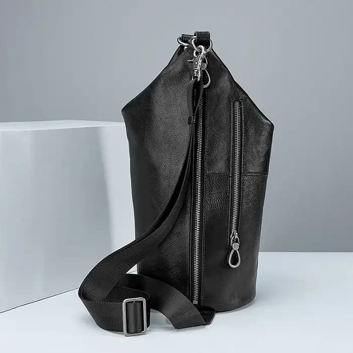 AETOO – sac incliné à une épaule, sac de tête en cuir, sac cylindrique en cuir, sac tendance pour ho