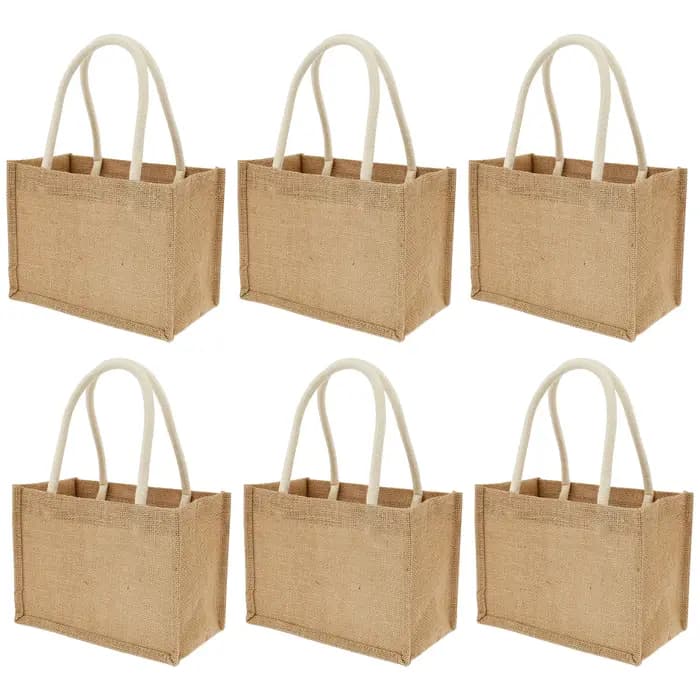 Sacs fourre-tout en toile de jute, sac de plage portable, sacs à main polyvalents, sacs de bricolage