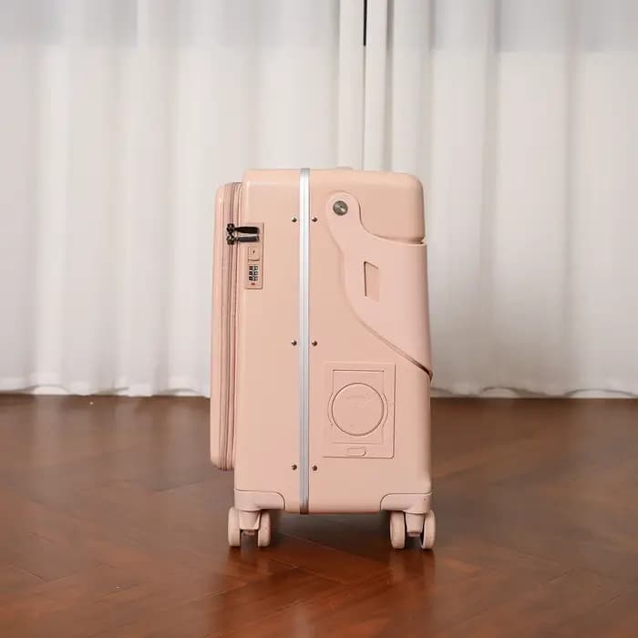 Enfant maman valise avec siège pour les enfants peuvent s'asseoir pour monter chariot bagages bébé voyage étui de