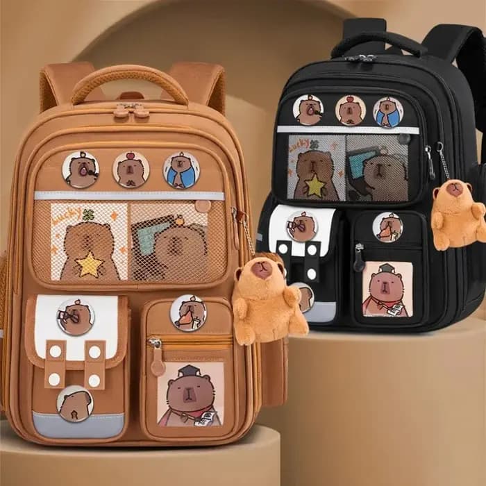 Capybara enfants sac à dos étanche étudiant cartable grande capacité soulager la charge sac d'école sac à dos orthopédique sac de livre