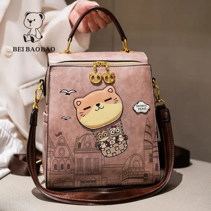 Nouveau sac à dos en cuir souple pour femmes sac à dos d'étudiant sac à bandoulière multifonctionnel de haute qualité