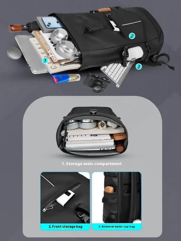 Sac à dos de voyage pour hommes, sac de sport de plein air multifonction pour ordinateur portable 15.6 pouces, étanche, grande capacité, pour femmes