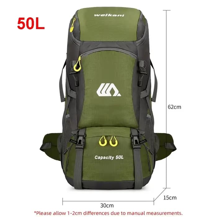 Sac à dos de voyage grand format 50L pour homme, sac à bandoulière imperméable, sac de sport, sac de