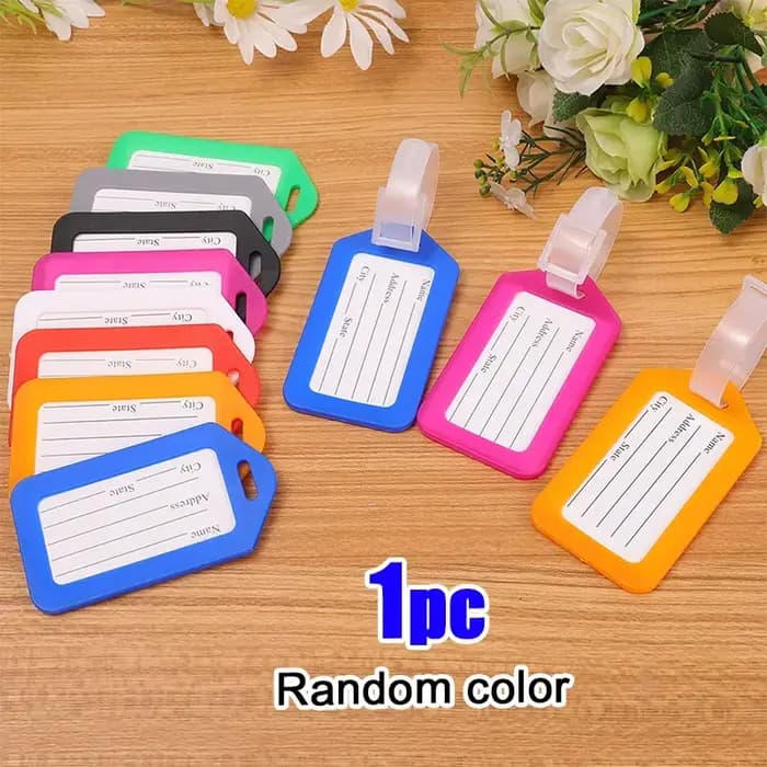 Étiquettes de Bagages Colorées pour Sac de Visite, Nom de Valise, Lettres Personnalisées pour Avion,