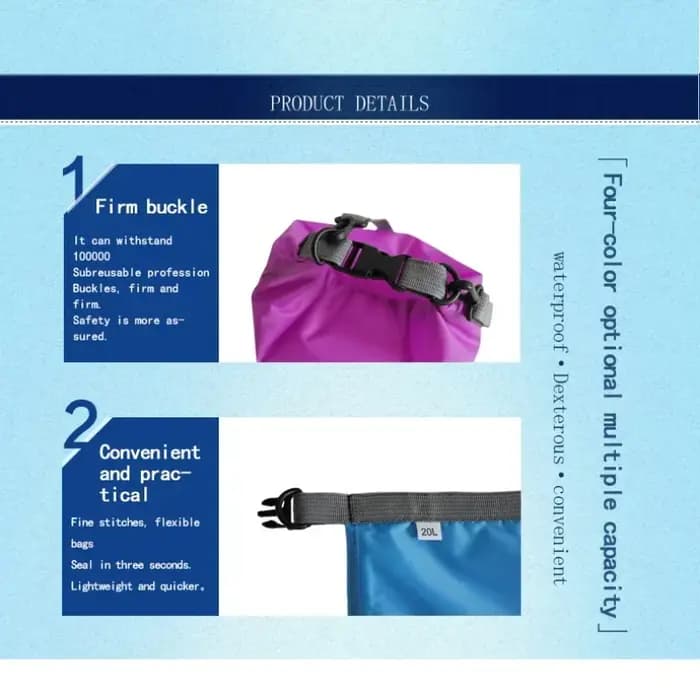 Sac étanche de 5L à 40L pour le camping