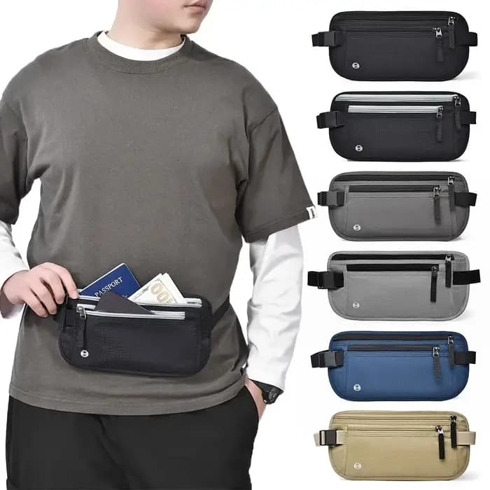 Sac de Passeport RFID Créatif, Poudres de Téléphone, Pack de Taille Multicolore, Portefeuille Antivol, Sac de Certificat, Jogging, Voyage