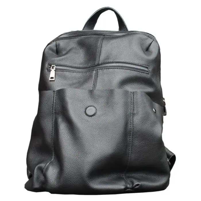 Sac à dos antivol en cuir véritable pour femme