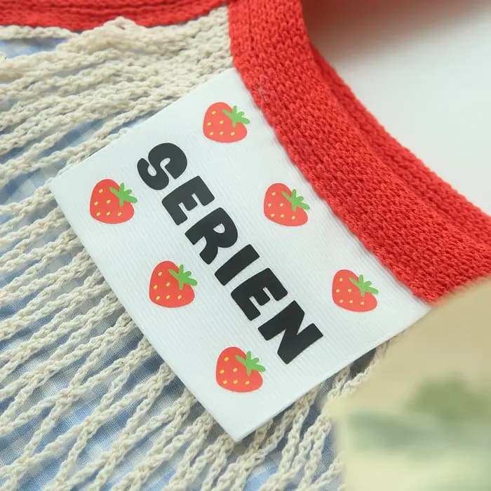 Sac en filet de coton réutilisable personnalisé avec nom