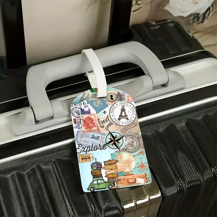 Étiquettes de bagages en PU légères pour voyages