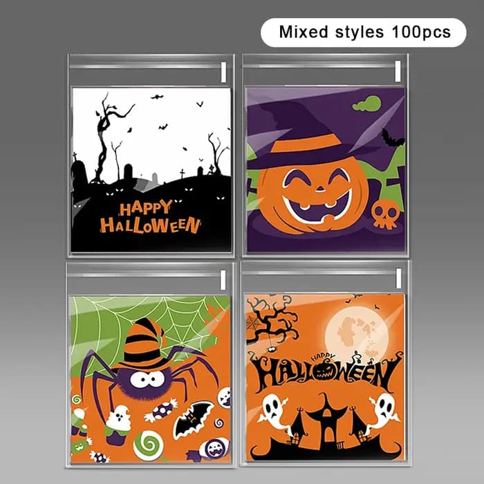 Sac à bonbons citrouille Halloween