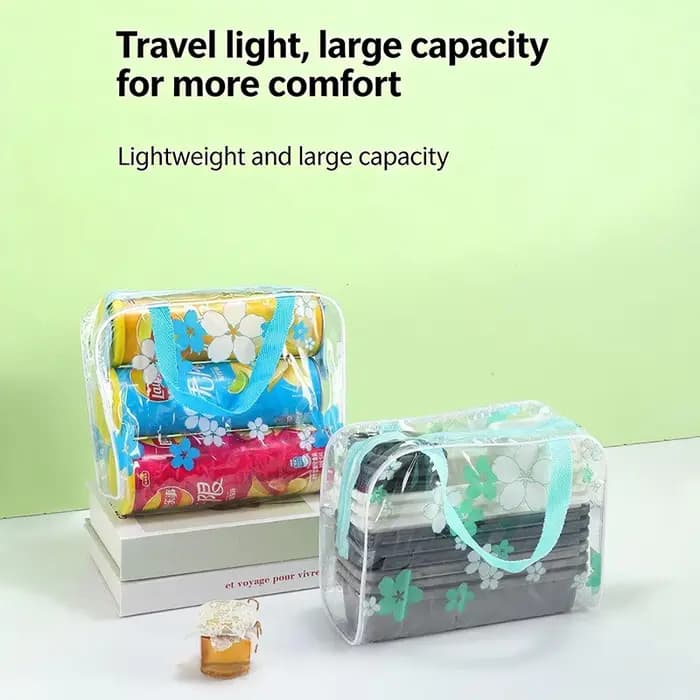 Sac de voyage transparent en PVC pour maquillage