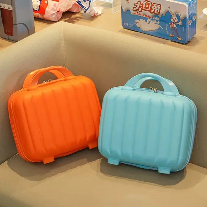 Valise à cosmétiques citrouille PP de 14 pouces