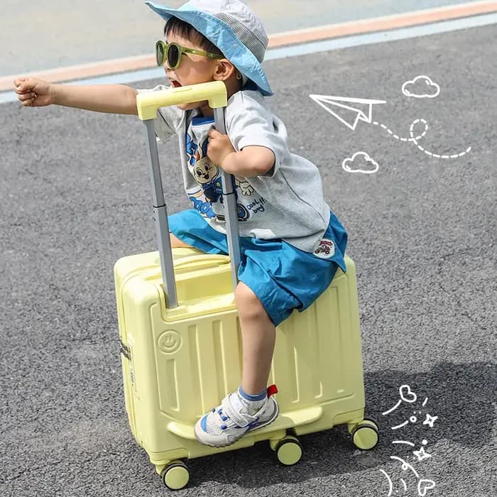Valise à roulettes pour enfants de 20 pouces avec serrure à code