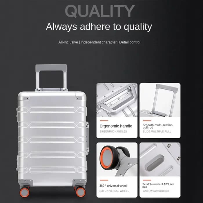 Valise de voyage en alliage d'aluminium et de magnésium 100%