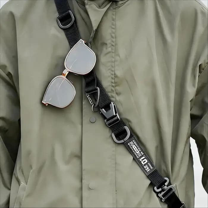 Sangle de sac bandoulière réglable à dégagement rapide multifonction avec anneau de suspension pour camping en extérieur