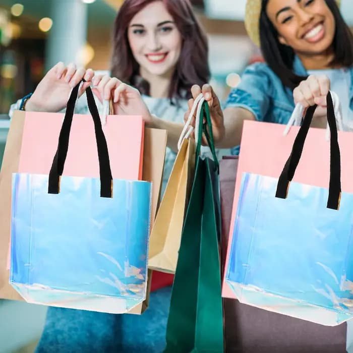 Sac transparent irisé PVC imperméable Shopping épaule sac à main holographique Portable travail plage décontracté