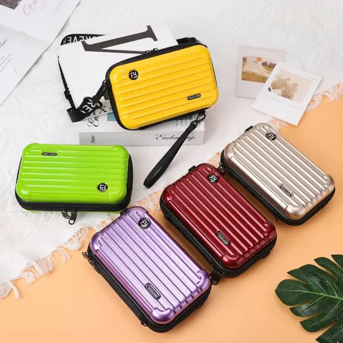 Nouvelle mini valise, trousse de maquillage portable pour femme, trousse de maquillage grande capacité, trousse de maquillage imperméable à bandoulière pour extérieur