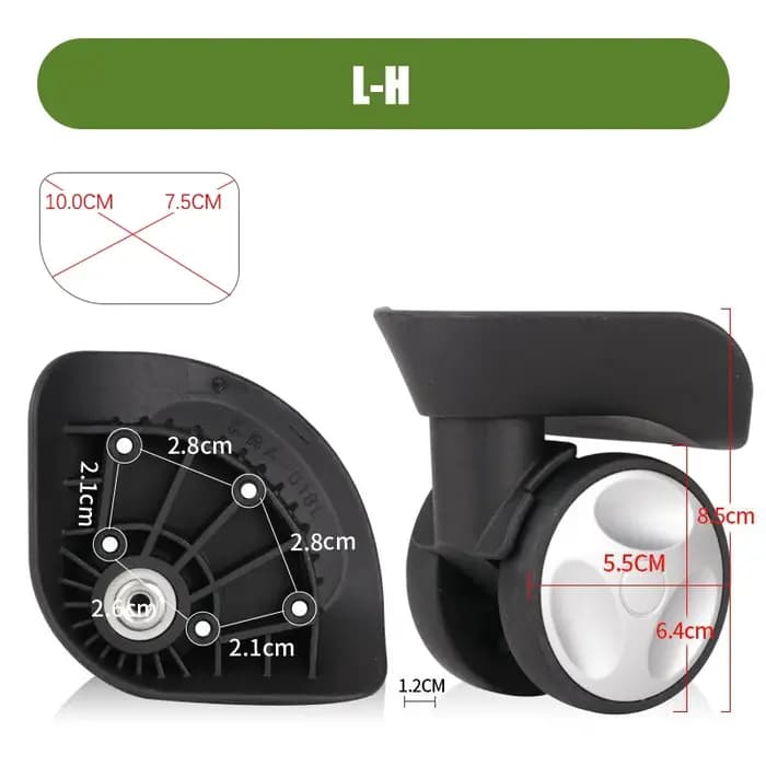 Pièces de rechange pour valise Hongying L-H, roues universelles, réparation d'accessoires de bagages