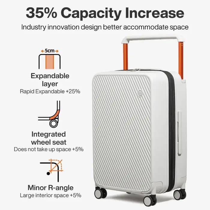 Mixi bagage à main extensible léger grande capacité poignée large PC valises de voyage roues à roulettes serrure TSA 20 24 pouces
