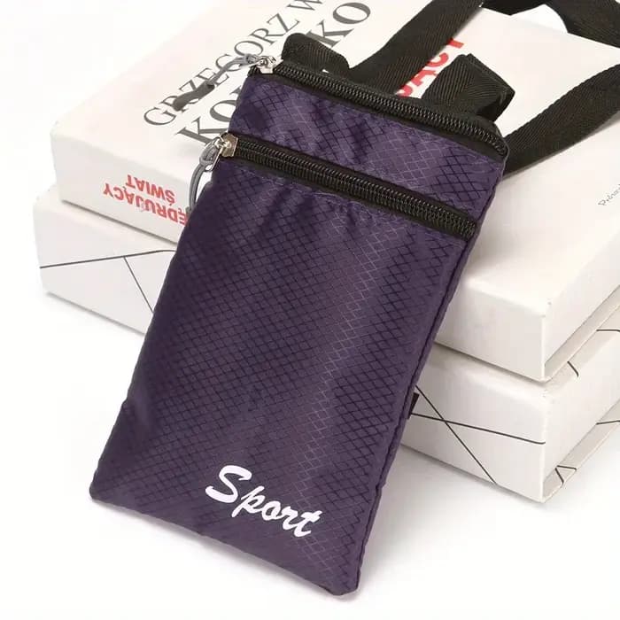 Sac de sport incliné pour téléphone – sac multifonctionnel avec sangle réglable en fibre de polyester durable