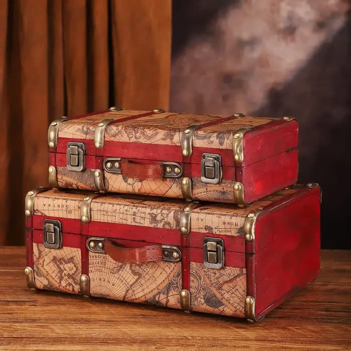 Valise de voyage en cuir rétro européenne