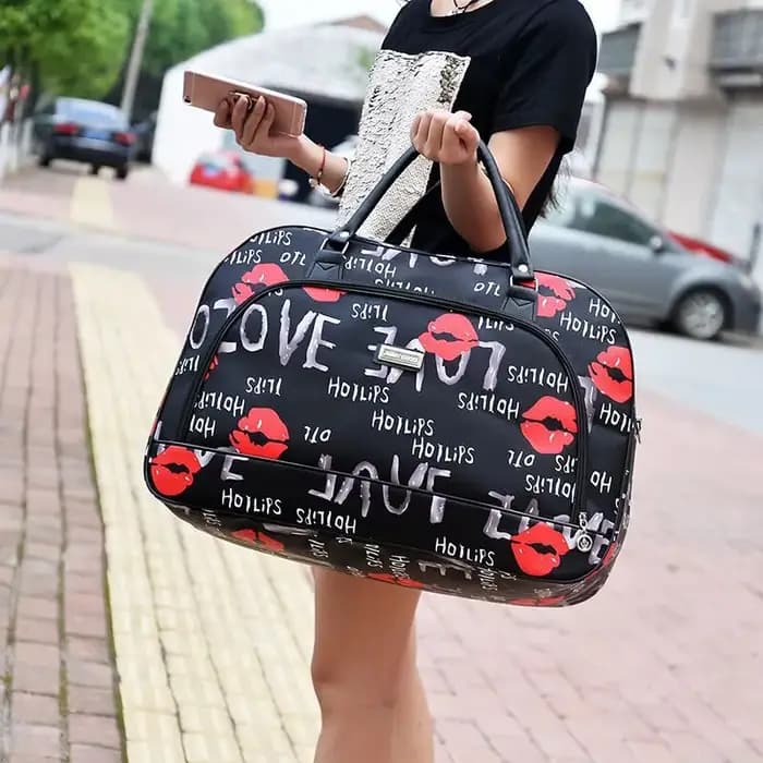 Sac de voyage en cuir imprimé pour femme