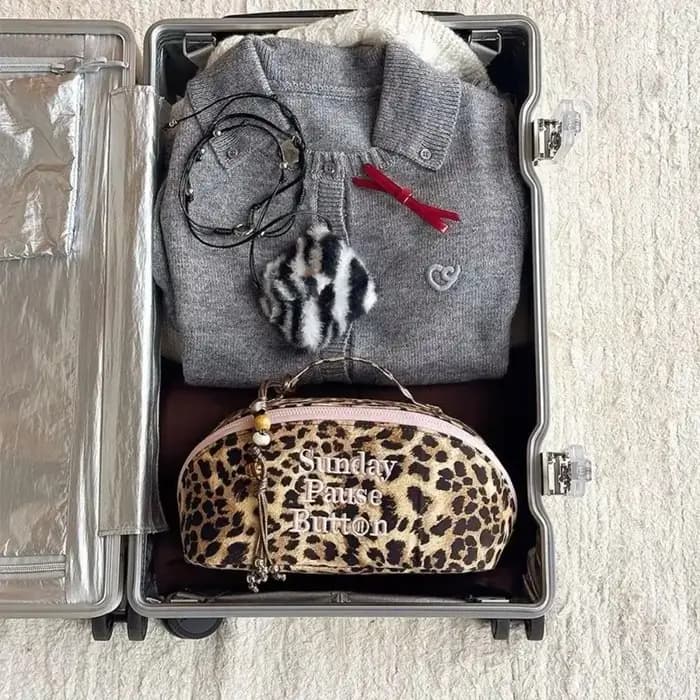 Sac fourre-tout léopard vintage tendance