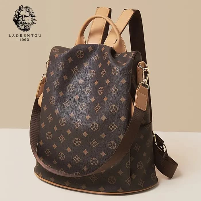LAORENTOU sac à dos femme PVC cuir sac d'école décontracté 2025 hiver grande capacité sac de trajet haute qualité sac antivol