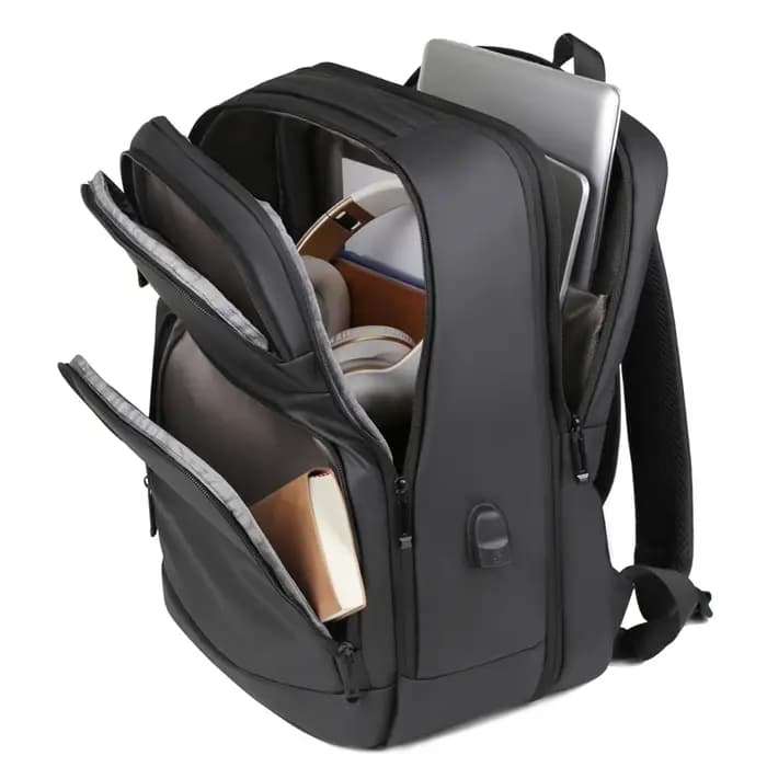 Sac à dos de chargement USB hydrofuge pour voyage d'affaires