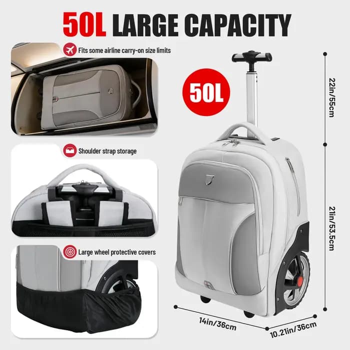 Sac à dos à roulettes multifonctionnel pour ordinateur portable