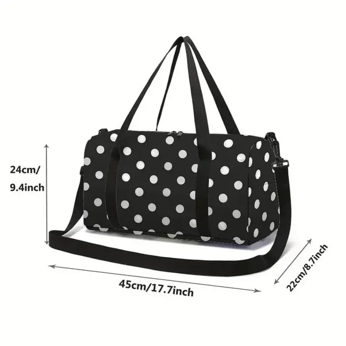 Sac de voyage grande capacité blanc et noir pour garçons et filles
