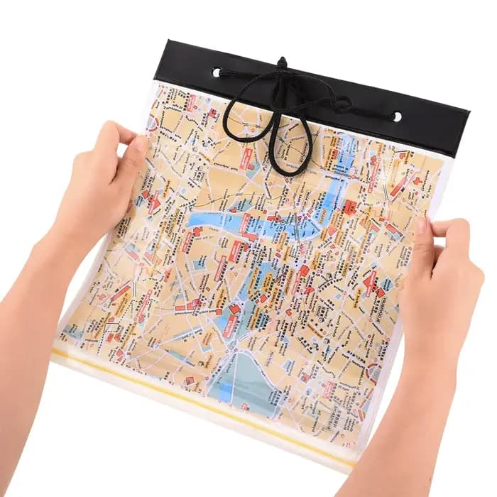 Mallette de rangement de cartes pliable et étanche