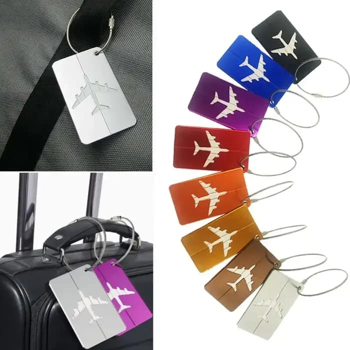 Étiquette de bagage étanche en alliage d'aluminium