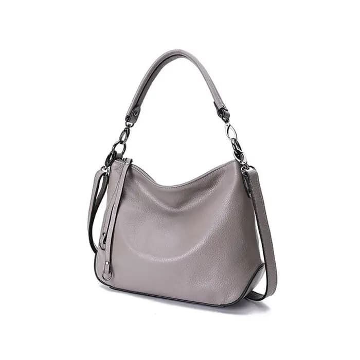Hobo-Sac messager en cuir véritable pour femme