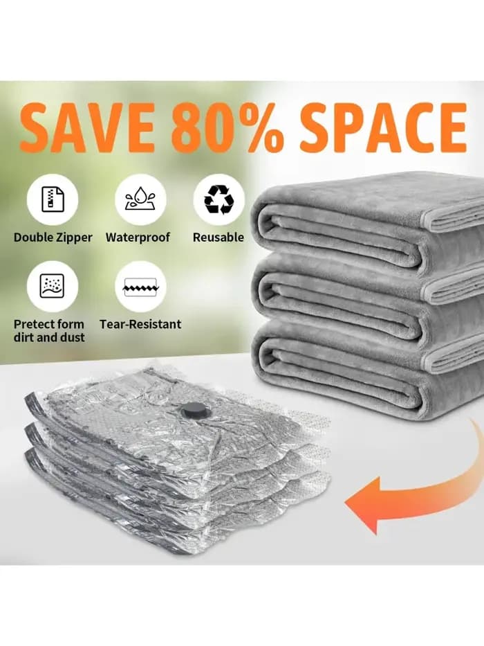 Lot de 15 sacs de rangement sous vide de voyage avec pompe électrique