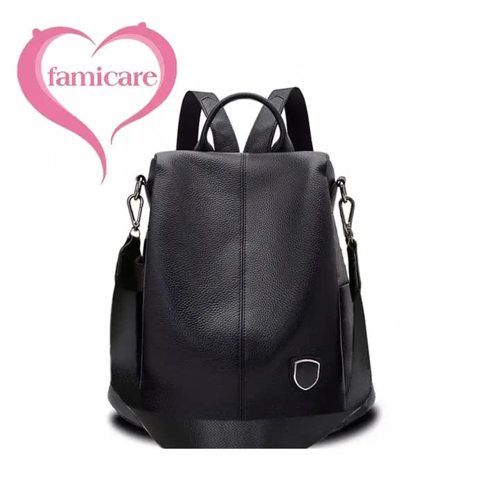 Sac à dos en cuir véritable pour femme