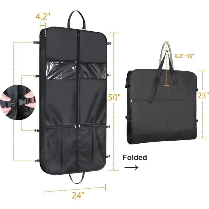 Housse de vêtement pliable 50 pouces pour voyage