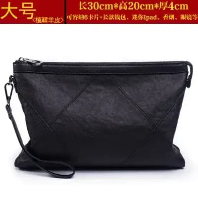 Sac à main en cuir véritable pour homme